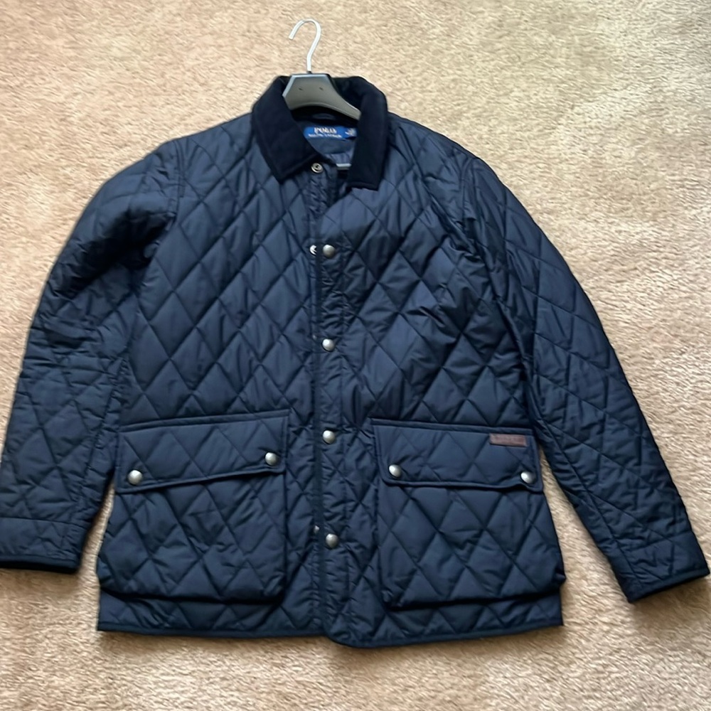 Ralph Lauren Polo Quilted Car Coat - Blue